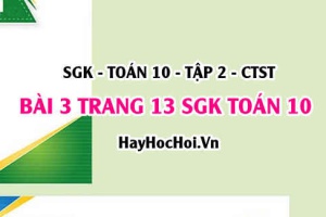 Giải bài 3 trang 13 Toán 10 Tập 2 SGK Chân trời sáng tạo
